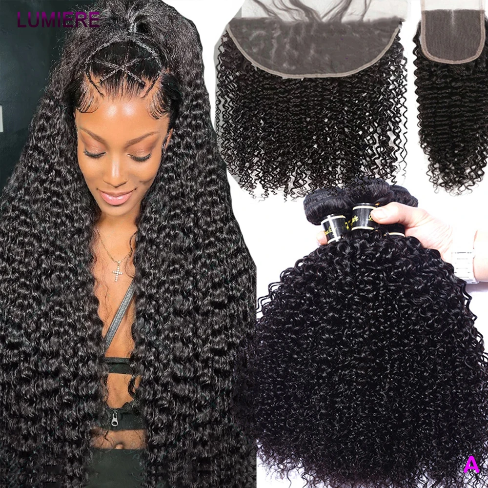 

32-дюймовый афро-пикси, кудрявый вьющийся пучок волнистых волос с фронтальной застежкой, HD, прозрачная кружевная застежка и наращивание волос