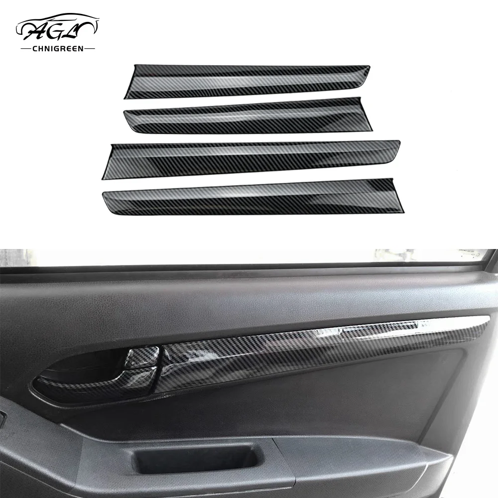 4pcs Carbon Fiber Color Inner Door Line Decorative Trim Cover for ISUZU D-MAX 2012 2013 2014 2015 2016 2017 2018 2019