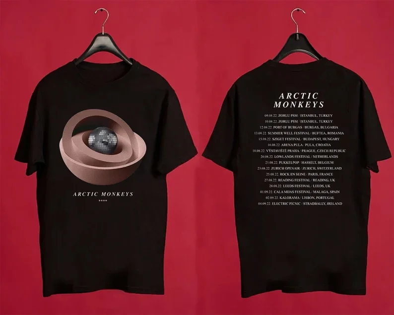 

Arctic рубашка с обезьяной, Arctic monkey Tour 2022 рубашка, Arctic monkey Band Rock