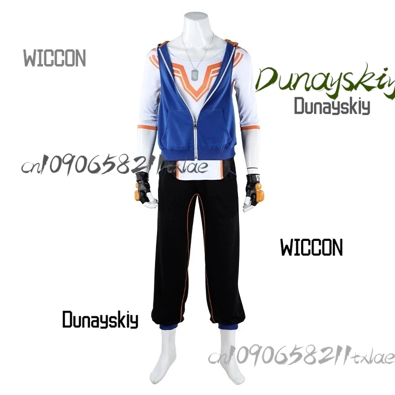 مجموعة أزياء الرسوم المتحركة Sttreet Figgghter Luke التأثيرية لشخصية اللعبة نفس أزياء تنكرية ملابس كاملة للهالوين