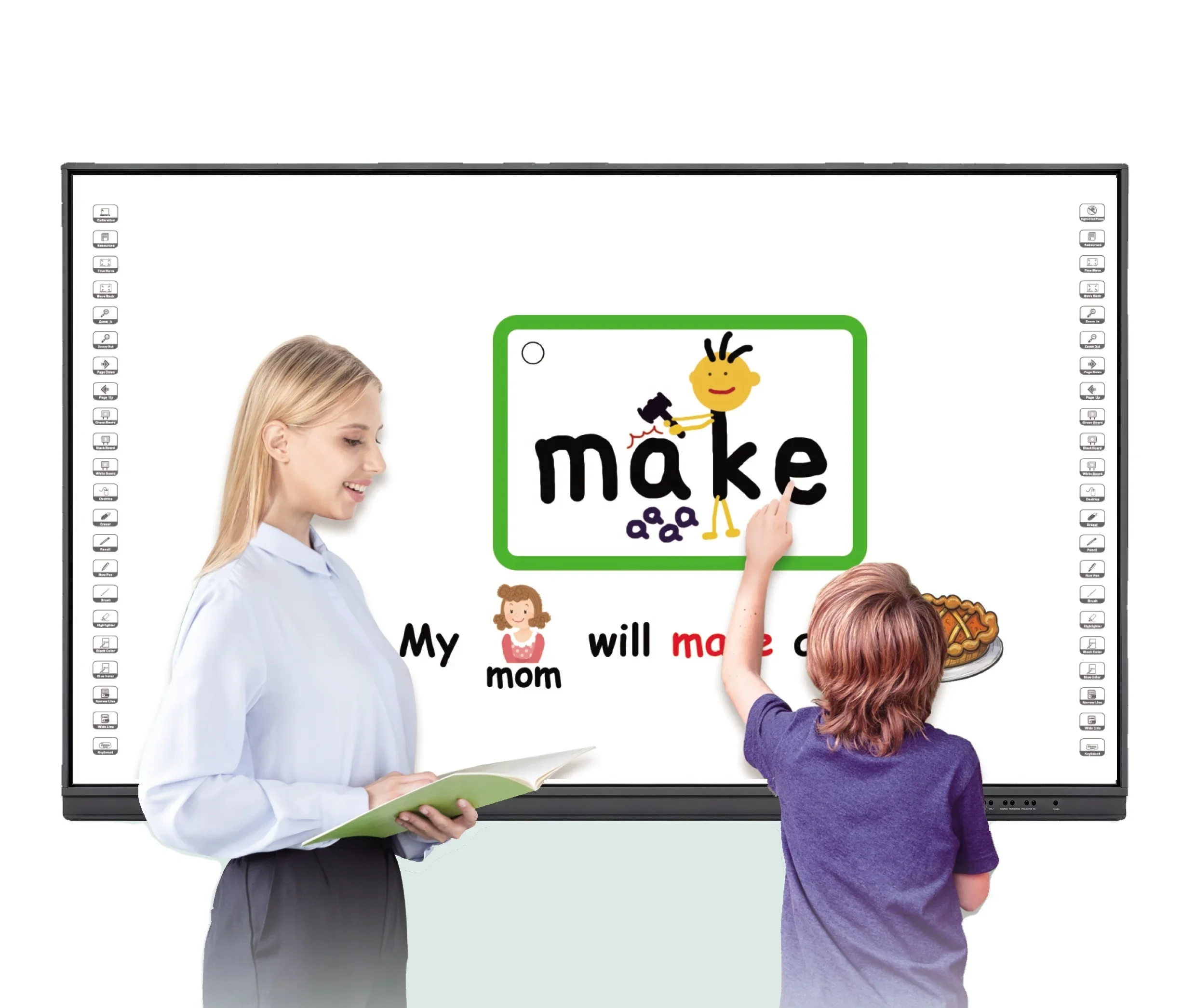 IBoard Digitaal Smart Classroom Interactief bord voor kinderen Onderwijs Onderwijs Staal Nano Gemakkelijk te installeren 82 ~ 146 inch