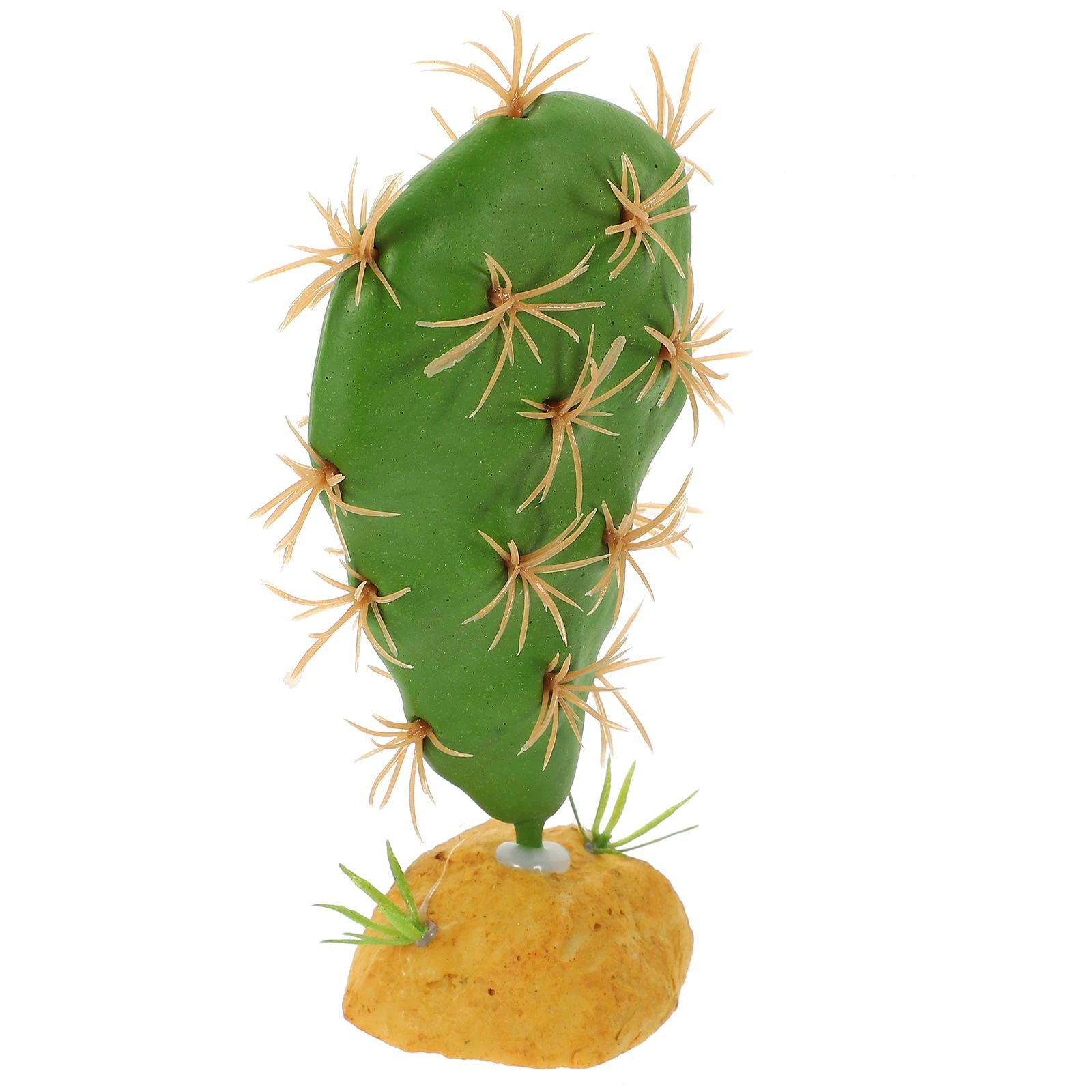 

Lifelike Artificial Cactus Decor Reptile Habitat Plant Safe for Pets Resin Plastic Material Reptile Terrarium Plants