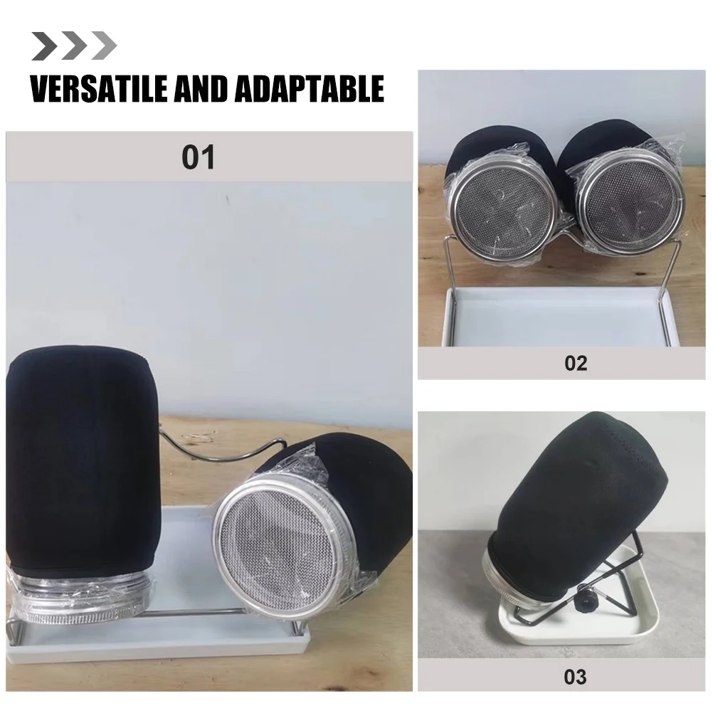 4 Pcs Mason Jar Cover Sprouting Sleeves Cloth Blackout Protectors Shades Pipe Fittings