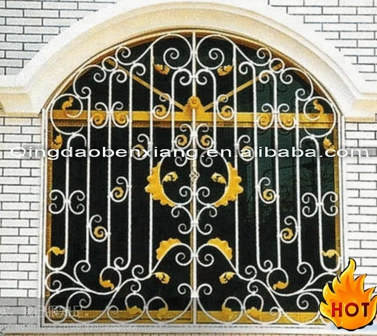 เหล็กความปลอดภัยหน้าต่างบานเลื่อน Wrought Iron Design กรอบอลูมิเนียมพับเปิดสไตล์ห้องครัว Apartment AS2047 Certified