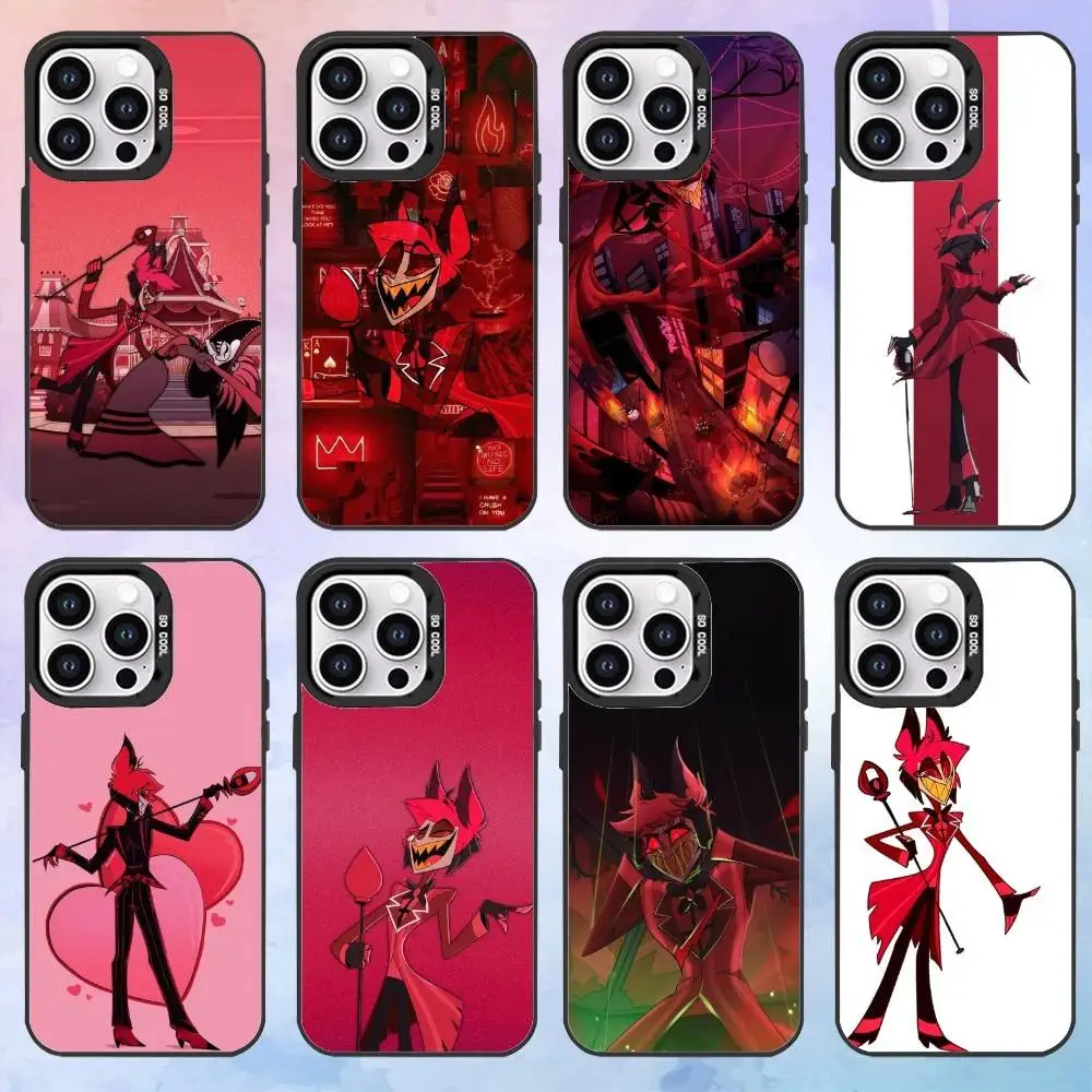 

H-HazbinS H-Hotels AlastorS Phone Case For iPhone 16,15,14,13,12,11,Pro,Max,Candy Matte Shockproof Cover4G