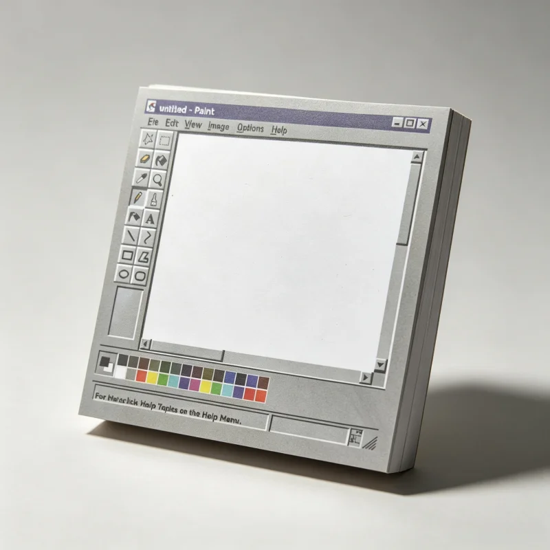 Retro Windows Paint Pixel Art Sticky Notes, 50 Sheets Indie Game Dev Memo Pad for Level Sketch Draft Creative Drawing Reminder