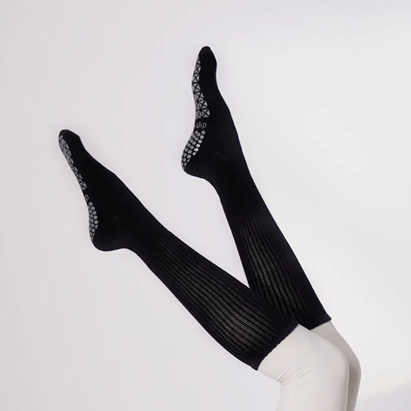Chaussettes de Yoga en Coton et Silicone pour Femme, Accessoire de Haute Qualité, Pilates Grip, Hauteur du Genou