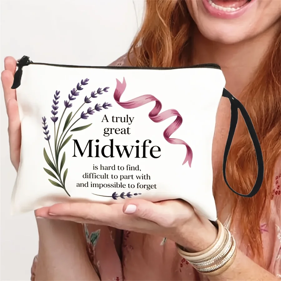 Midwife-Themed Makeup Bag with band | 