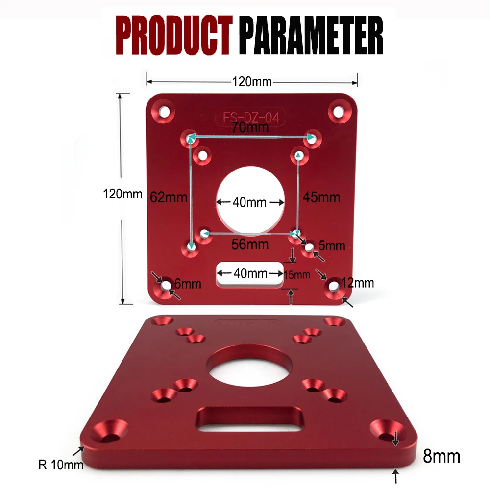 Universal RT0700C Aluminium Router Table Insert Plate Woodworking Benches Wood Router Trimmer Models Engraving Machine