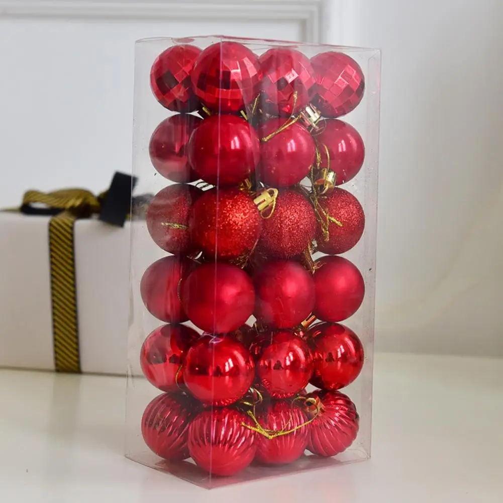 36 Stück 3CM Weihnachtskugeln Christbaumschmuck Anhänger für Heim-Party-Dekoration 2026 Neujahr Navidad Geschenke Ornamente Zubehör – Detail 8