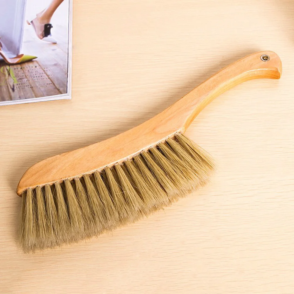 

Soft Bristle Bed Brush Dust Cleaning Tool Wooden Handle Sofa Dust Remover For Blankets Clothes Cabinets