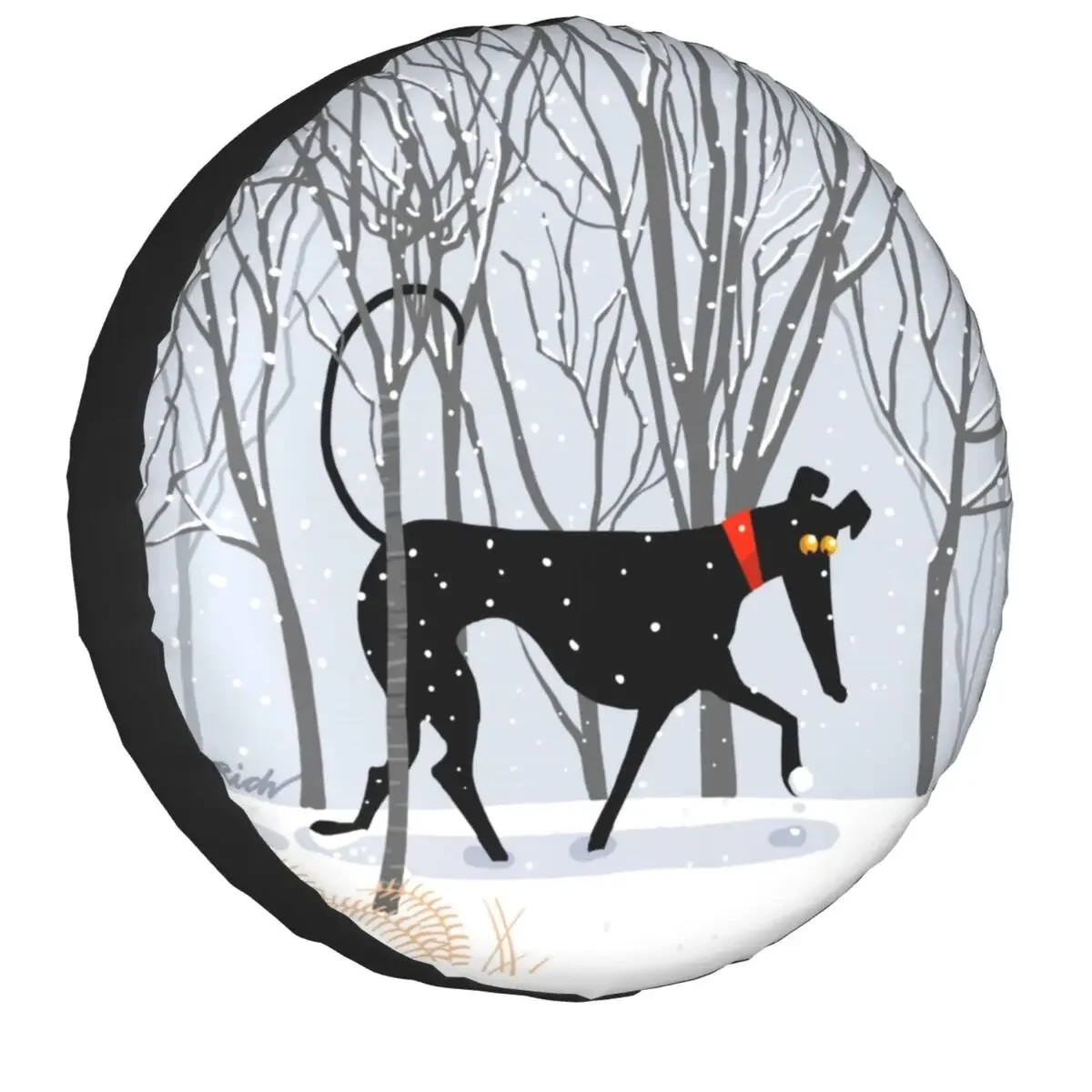 Winter Hound Spare Tire Cover Greyhound Whippet Sighthound Dog SUV RV 4x4 Car Wheel Protectors Accessories 14