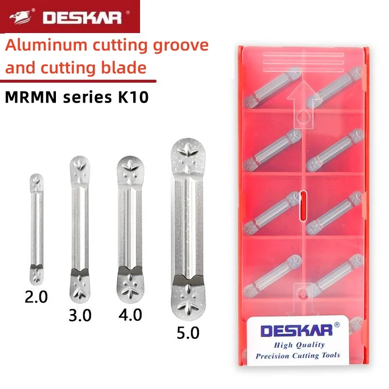 

DESKAR Original arc MRMN200-M MRMN300-M MRMN400-M K10 CNC Metal Lathe Cutting Tools Grooving Blades Carbide Insert For Aluminum