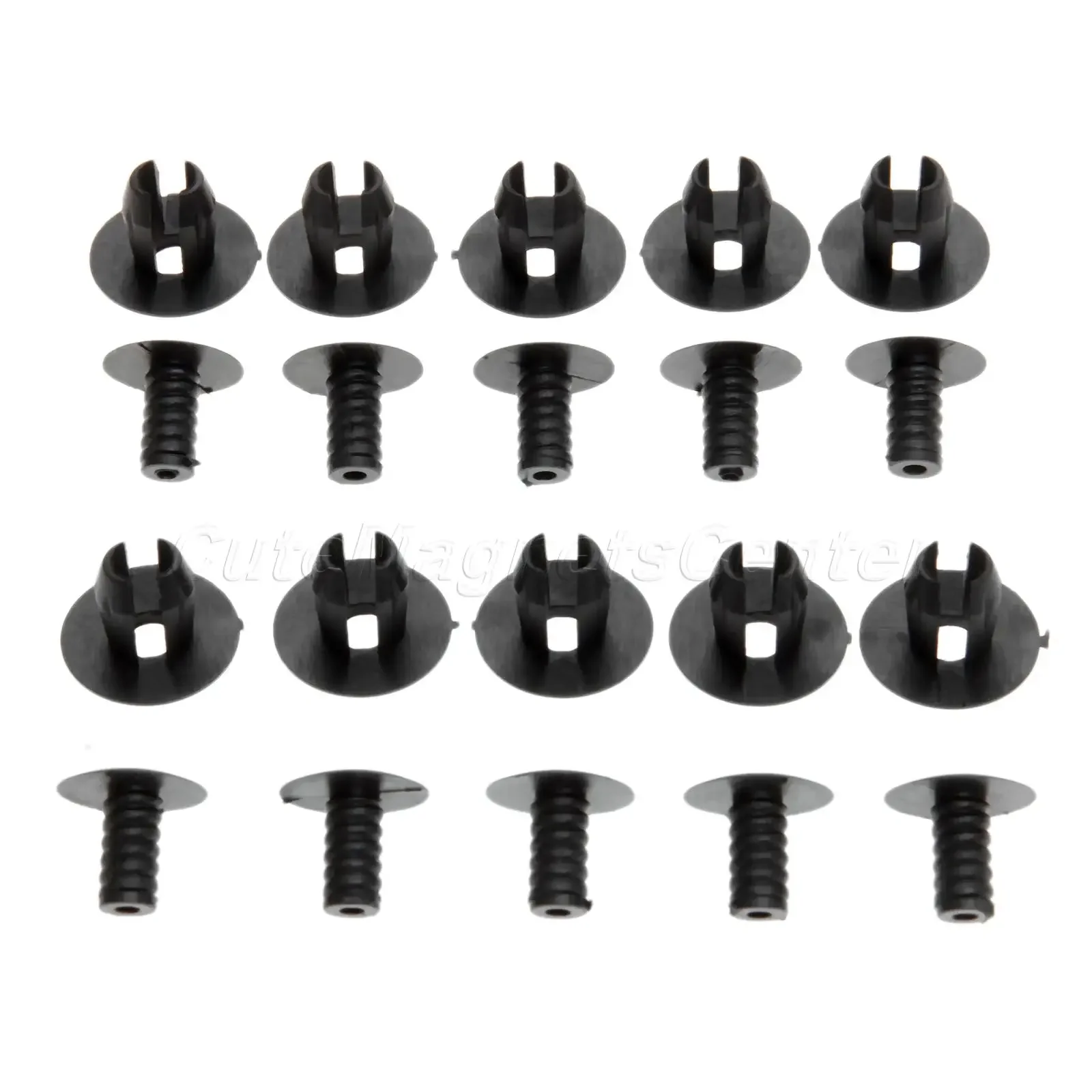 mtsooning 50pcs Trim Panel Lining Clips 9mm Auto Fastener Plastic Rivets Automobile for T4 T5 Transporter Eurovan