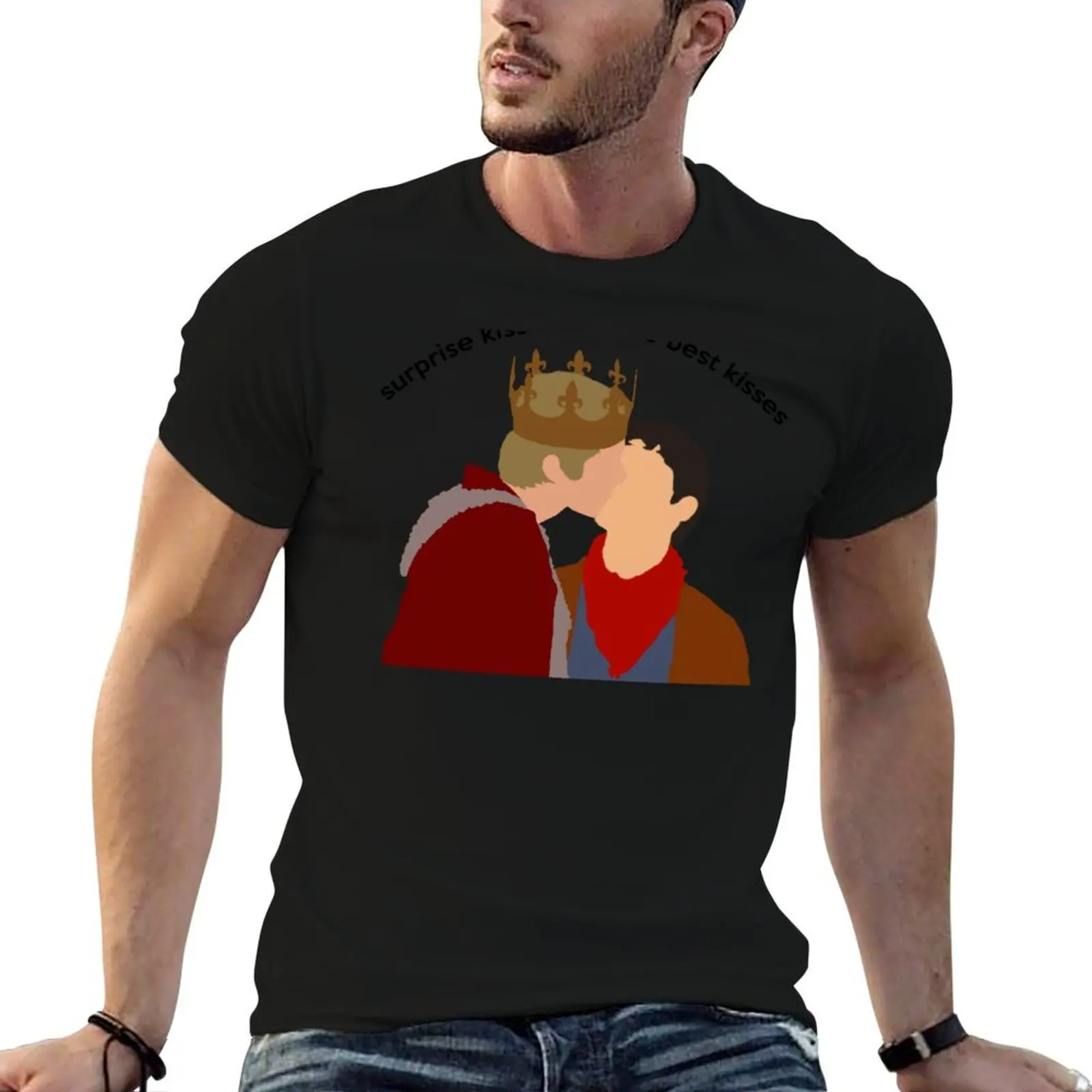 Merlin & Arthur - Surprise kisses T-Shirt t shirt for man 100 percent cotton t shirts cotton 100% essential t shirt T-shirt