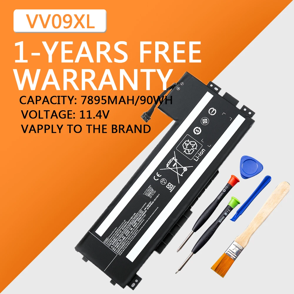 

VV09XL Laptop Battery For HP ZBook 15 G3 G4 Series HSTNN-DB7D HSTNN-C87C 808398-2C2 808398-2C1 808452-005 11.4V 90WH