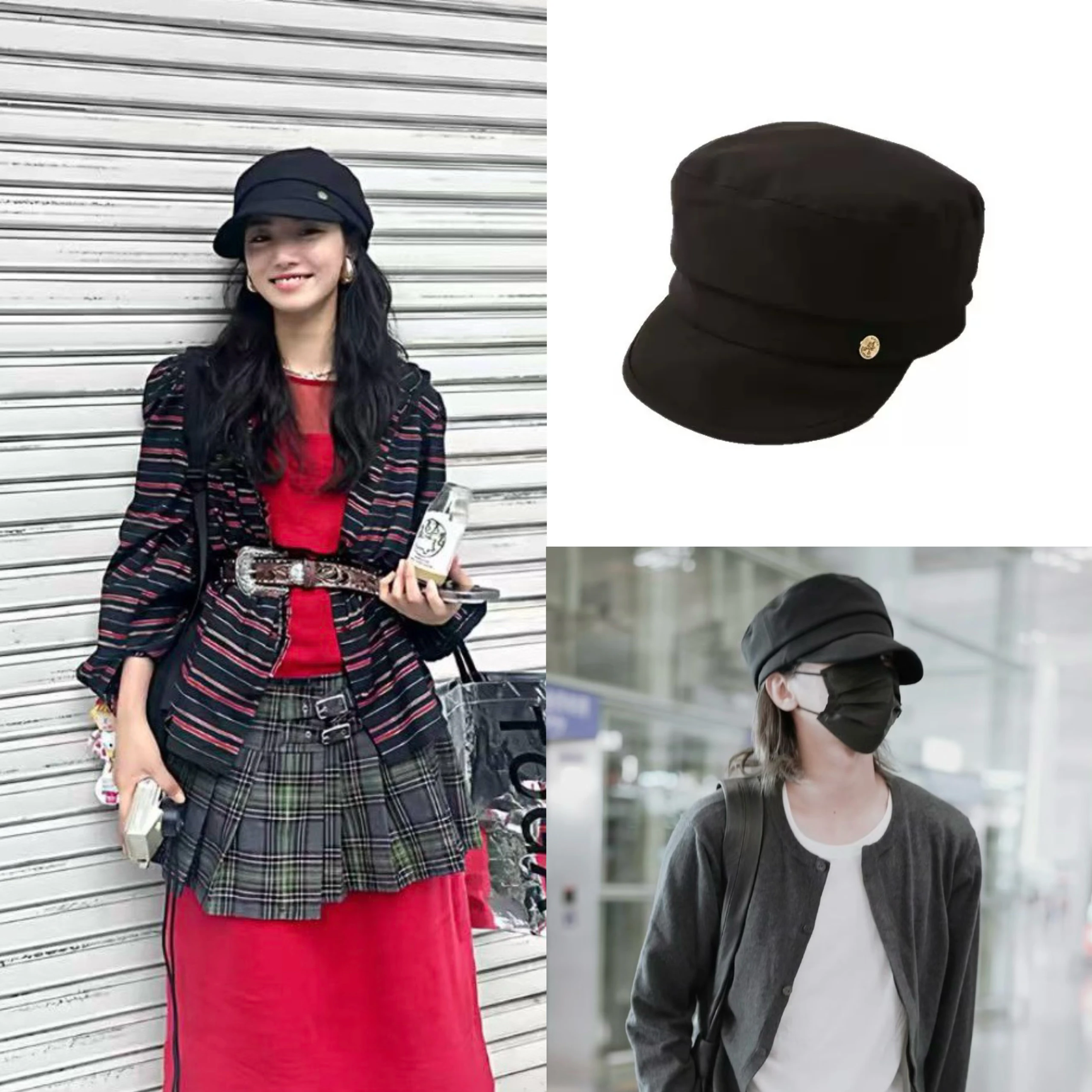 casual-flat-cap-style-newsboy-hat-breathable-polyester-fabric-unisex-short-brim-hat-face-slimming-trendy-spring-autumn-cap