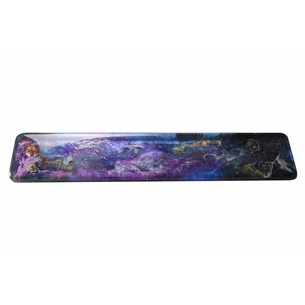 

Universe Starry Design Resin Keyboard Hand Rest For Mechanical Gaming Keyboard Office Computer Use Colorful Computer Accessories