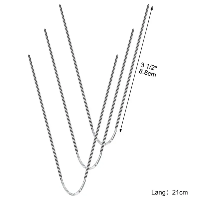 Circular Knit Needles 3pcs Knitting Metal Cable Circular Knitting Needles Set Knitting For Babies Sleeves Socks Accessories
