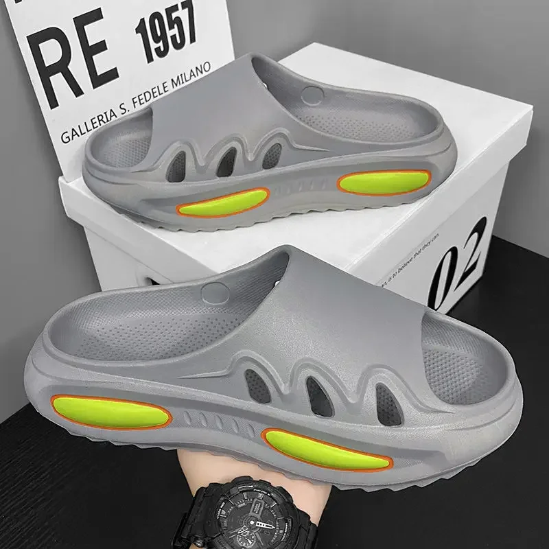 Bathroom Slides Walk Around Home Men's Shoe Beach Shiatsu Platform House Male Slipper Indoor Low Price Summer Sale Clappers 2025