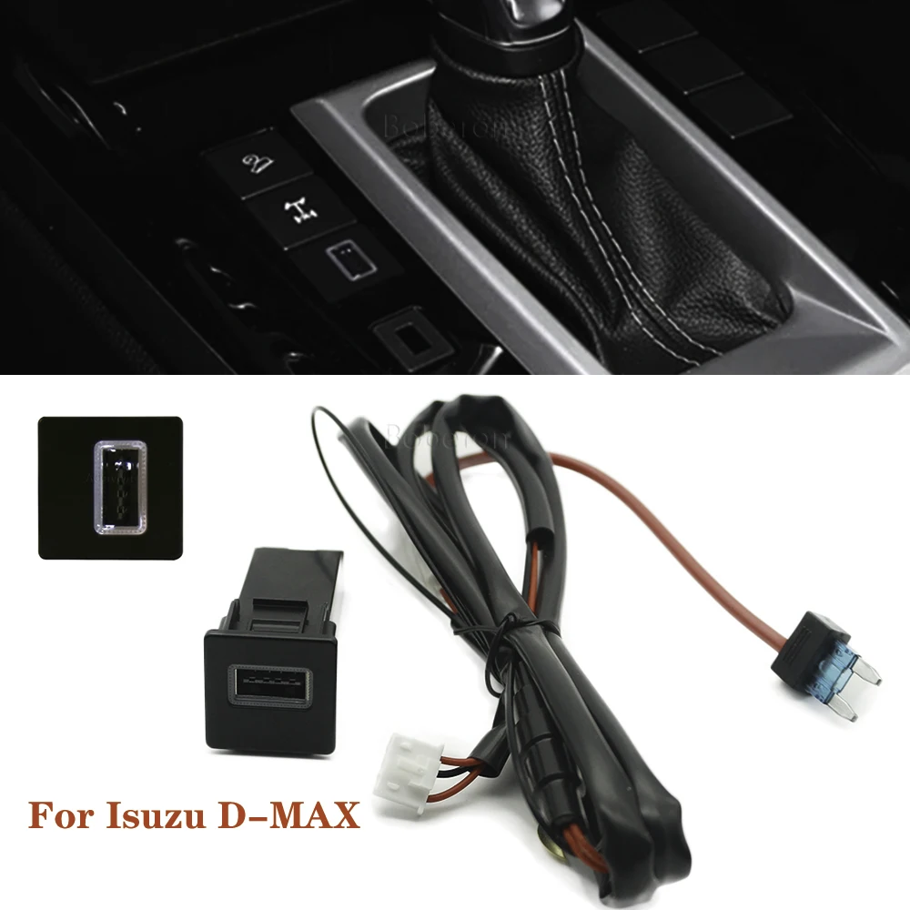 

Quick Car Charger Socket 12V/24V Cigarette Lighter QC3.0 USB Interface Phone Fast Charger Fit for ISUZU D-MAX 21-23