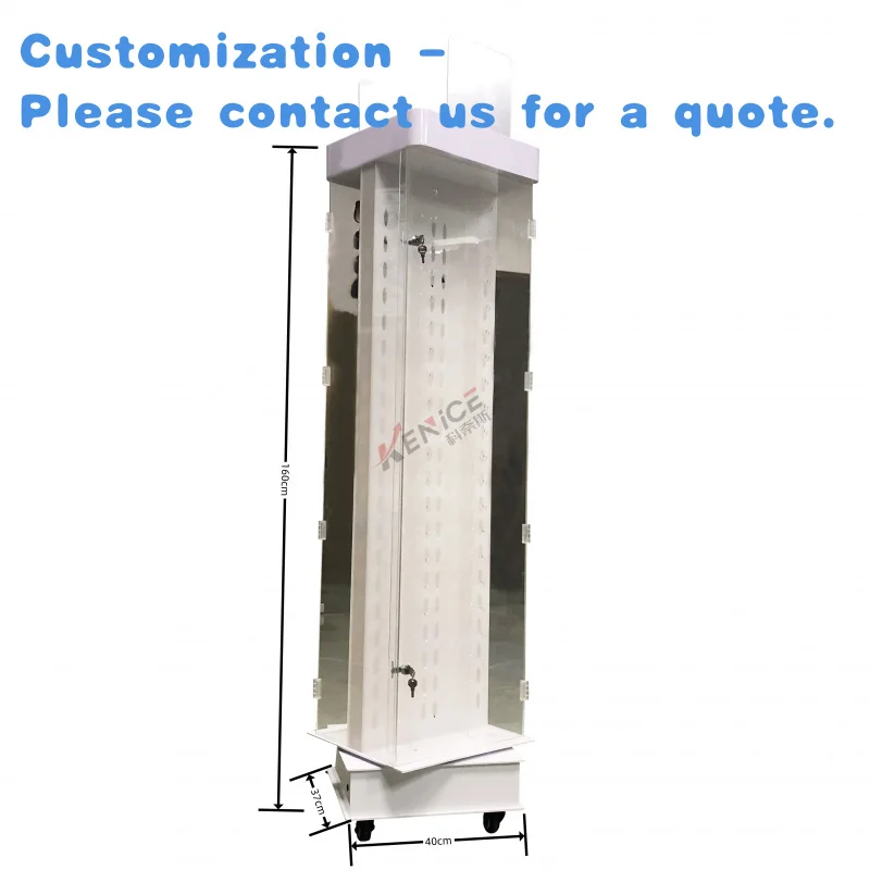 

custom.Rotating Acrylic Glasses Display Rack with Wheels & Lock Floor Standing Perspex Eyewear Display Stand Retail Store