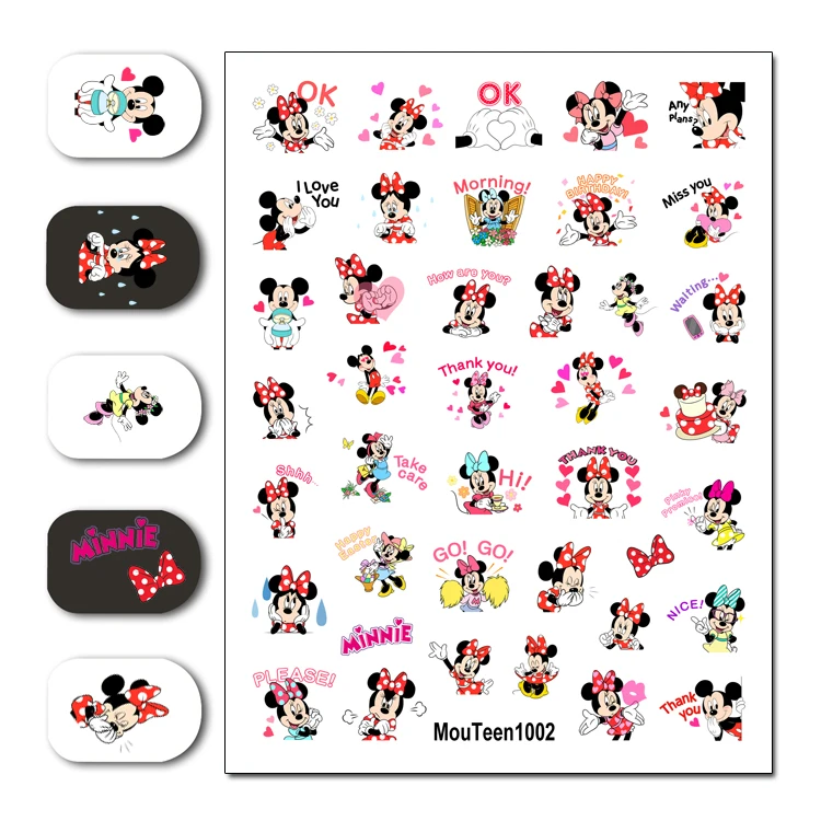 Disney Minnie Mouse Water Nail Sticker Cartoon Mouse Nail Decal Water Sticker 3,15 inch * 4,13 inch # 1002