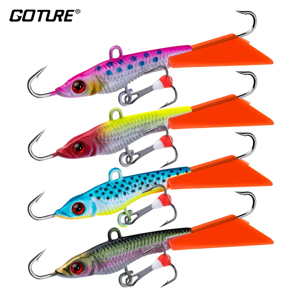 

Goture 1PC Ice Winter Fishing Lure 7.9cm 17g Wobblers Balance Jig Hard Artificial Bait for Pike Walleye