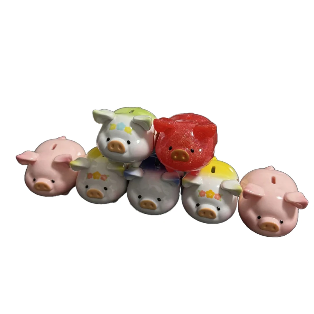 LuLu The Piggy Lucky Fortune Piggy Series Blind Box Lucky Figure Ornament Drawing Lots Toys Pig Model Cute Girl Gift Collectible
