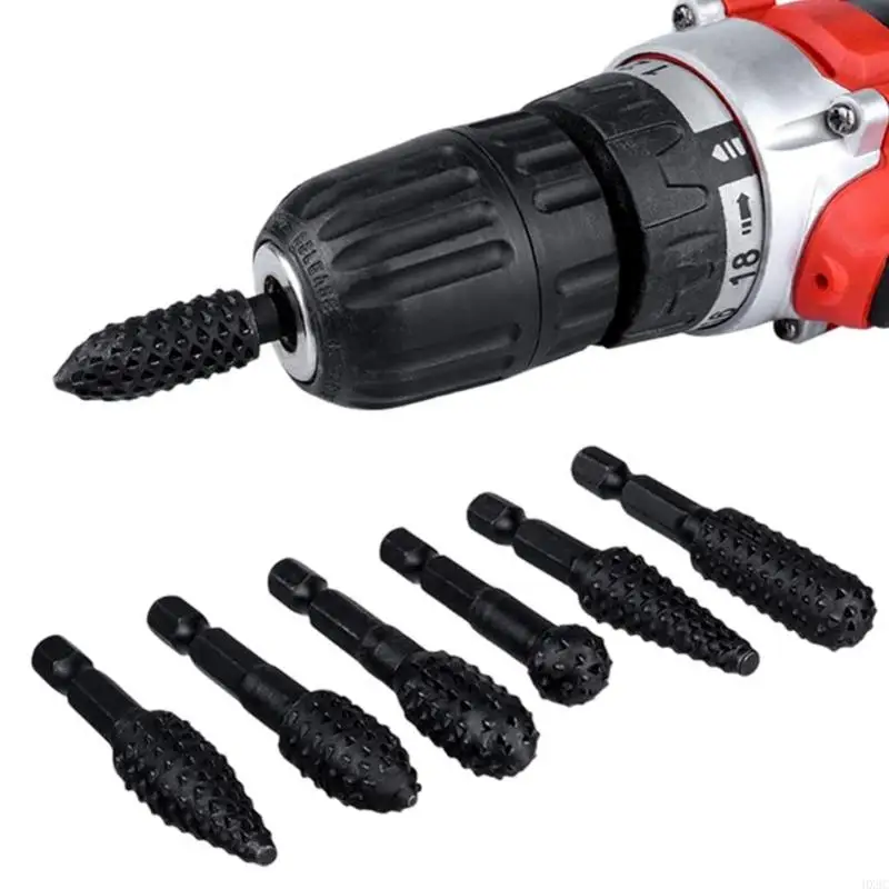 10pcs Rotary Burr Rasp File Set untuk Kerajinan Patung Detail Kayu Rumit