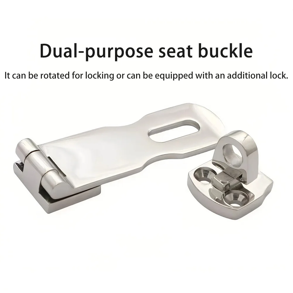 316 الفولاذ المقاوم للصدأ قابل للقفل غلق بمشبك قبعة مركبة بحرية كابينة شديدة التحمل باب الأمن-التقاط مع ثقب القفل ، تصميم قابل للطي #4