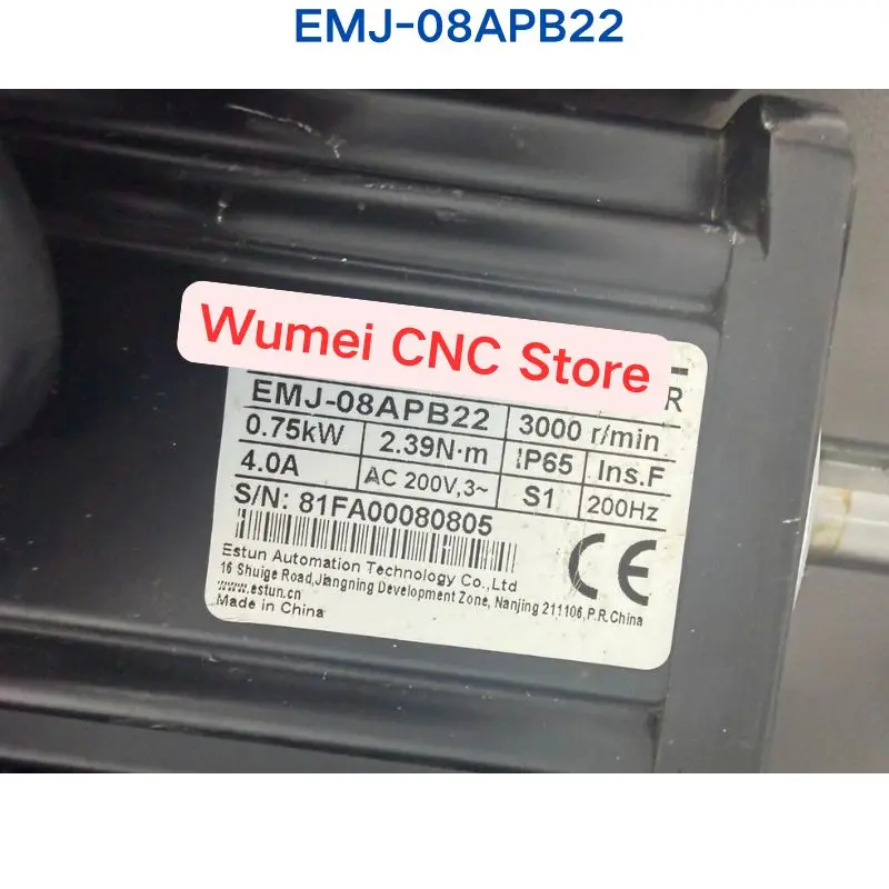 Second-hand test OK servo motor EMJ-08APB22 If you need other specifications please consult