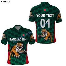 Sri Lanka Lion England Bangladesh Custom Cricket 3D Print High Quality Men Adult Polo Shirt Short Sleeve Top Tee Breathable