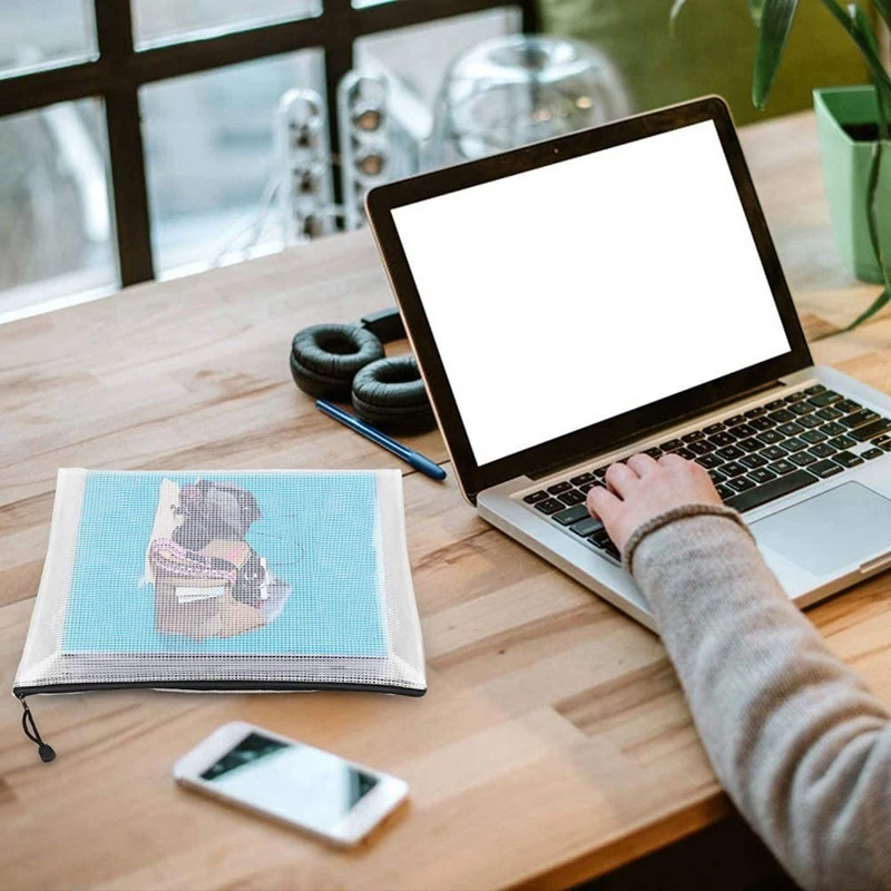 Mesh Zipper Pouch para Puzzles e Jogos, Zip Bag impermeável para material escolar e de escritório, armazenamento organizado, B6, 120pcs