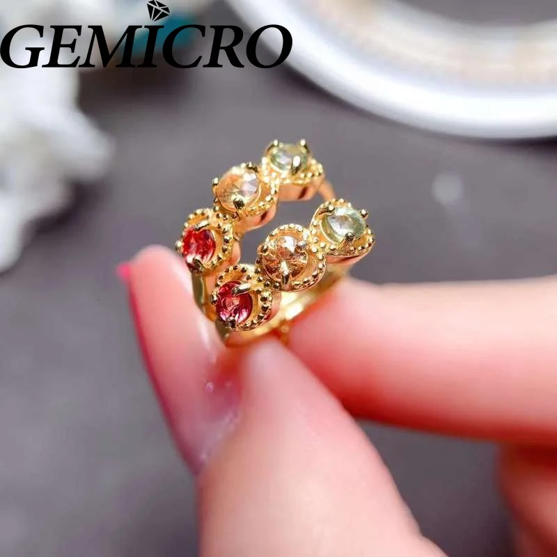 Gemicro 925 Sterling Silver Natural Colorful Sapphire Stud Earrings for Women Wedding Anniversary Fine Jewelry Female Girls