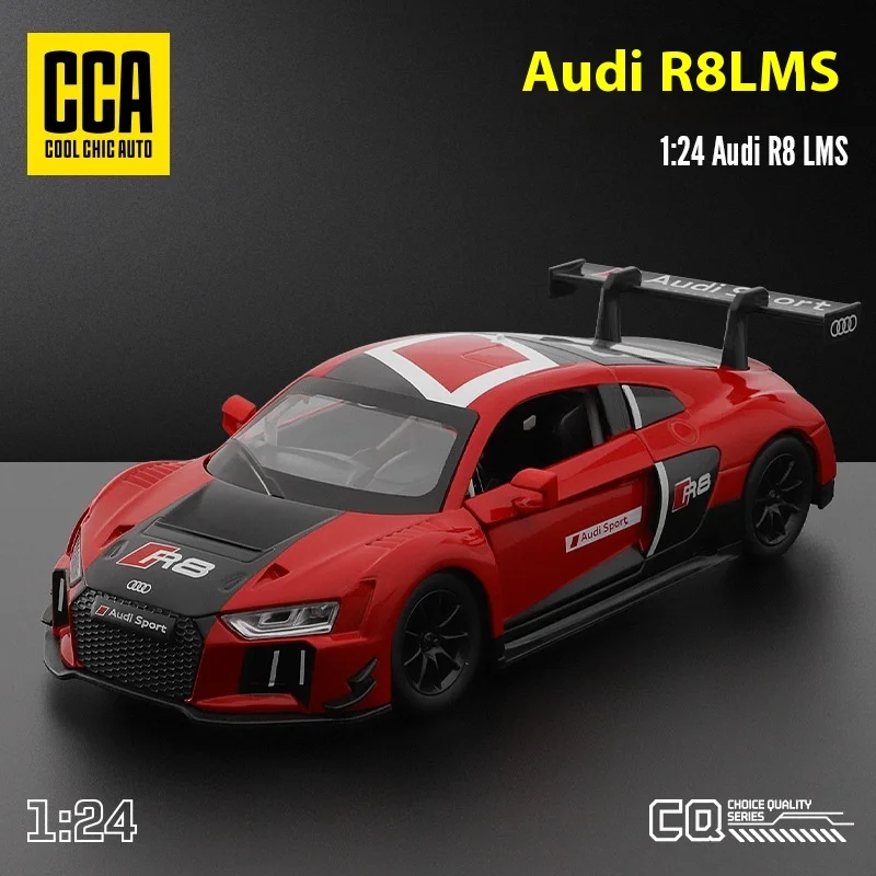 WASA 1:24 أودي R8 LMS نمط مشترك لاتيه الفن Supercar سبيكة دييكاست نموذج سيارة الصوت والضوء بوتيك هواية ديكور تحصيل