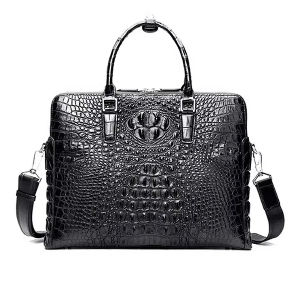 

hanlante new Crocodile handbag men large capacity men's handbags men briefcases male Crocodile handbag