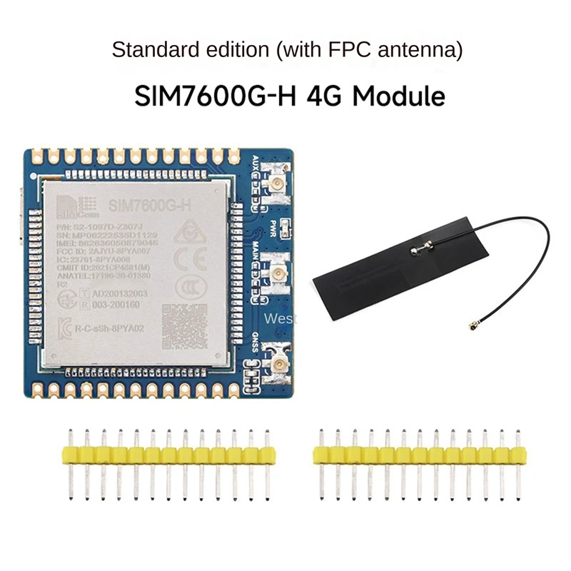 waveshare-communication-module-sim7600g-h-4g-with-fpc-antenna-global-communication-multi-band-4g-3g-2g-with-gnss-positioning