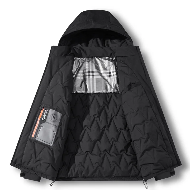 2024 winter fashion cotton-padded men plus size loose casual cotton-padded trend hooded sports bread wear warm clothing