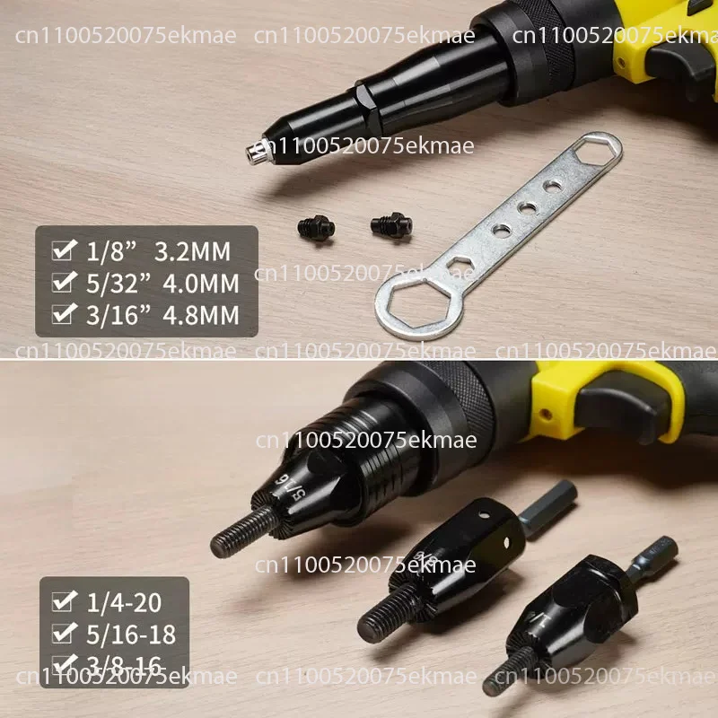Multifunctional Rechargeable Electric Rivet Gun and Rivet Setter (dual-purpose)