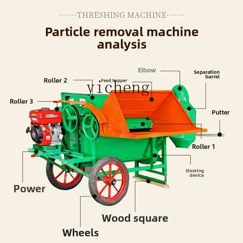 TQH6.25 three-drum multi-functional full feeding rapeseed thresher soybean wheat rice sorghum soybean highland barley threshing