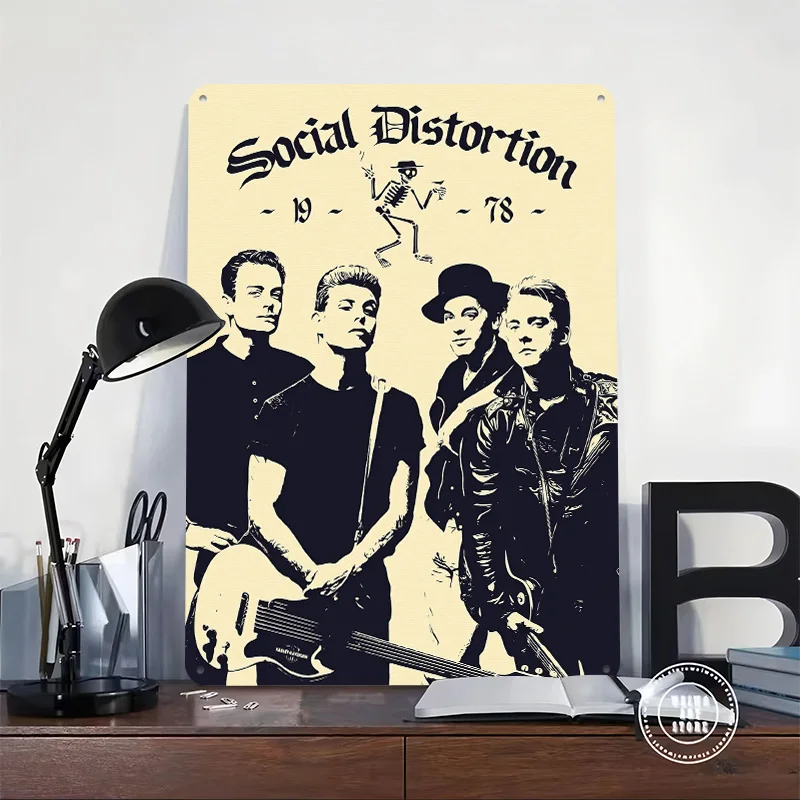 Social Distortion Metal Poster Perfect Gift for Fans Lovers Personalized Wall Art Metal Sign for Vintage Decor Room Funny Signs