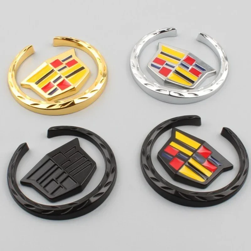 Pegatinas de carrocería de ventana lateral de coche, calcomanías de insignia redonda para Cadillac Escalade CTS DTS STS XTS ATS BLS SLS Deville CT5 CT6 XT5 XT6, 1 ud.