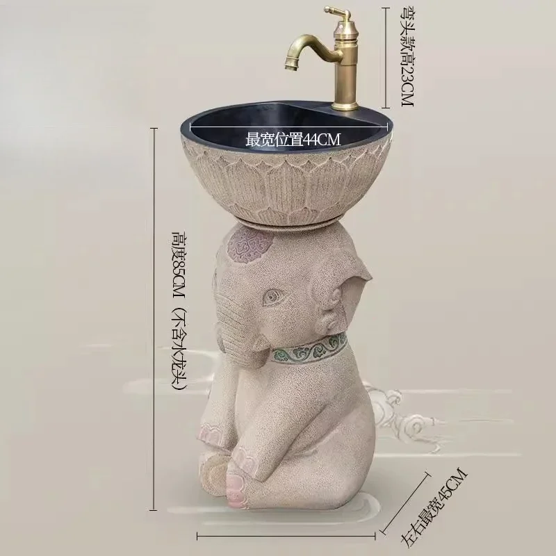 

wash basin balcony courtyard floor-to-ceiling integrated column type