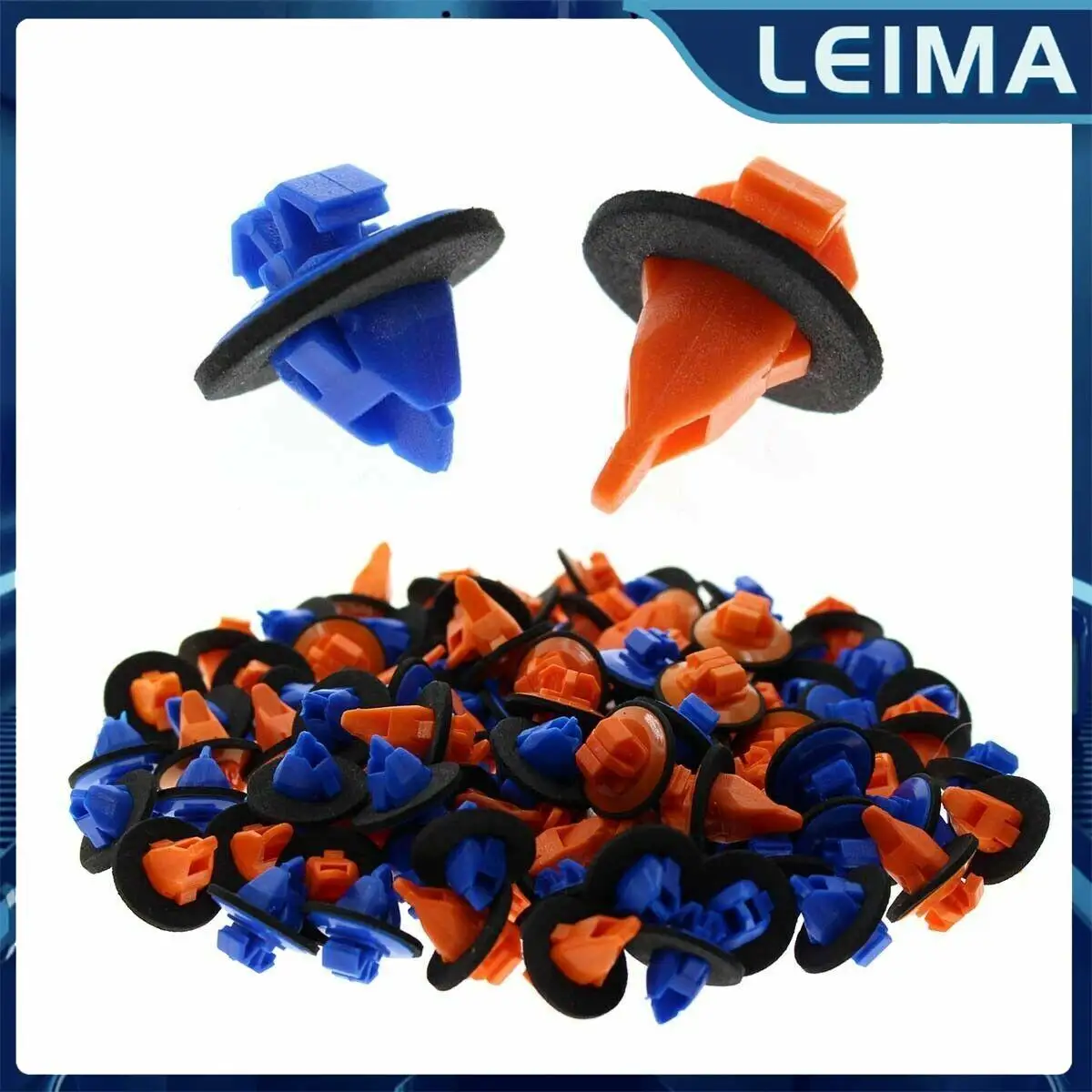 75396-35020 100pcs Orange & Blue Car Fender Retainer Clip Moulding Trim Clip For Toyota 4Runner Sequoia Tacoma FJ Cruiser New