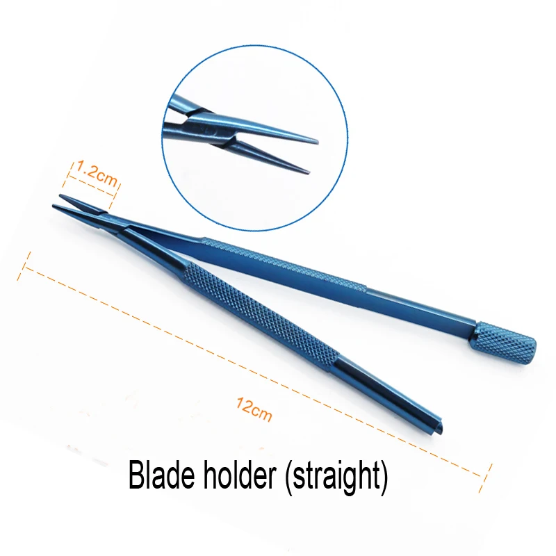 

Stainless Steel Titanium Alloy Ophthalmic Micro Instruments Clip Blade Blade Holder Straight Elbow