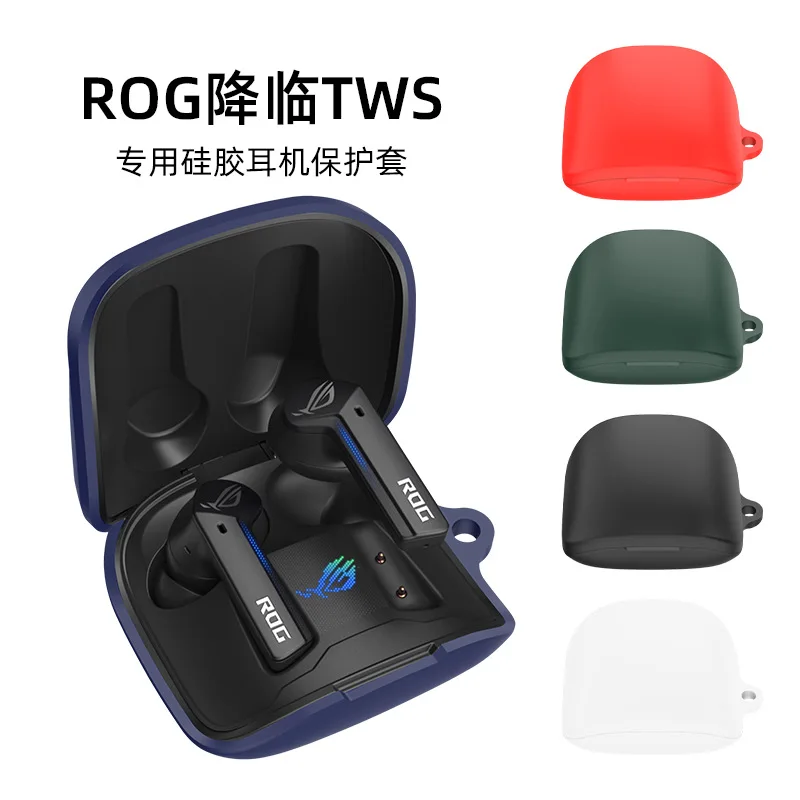 

For ASUS ROG Cetra TWS Earbuds Silicone Protective Case Anti-drop Charging Box Protective Sleeve Earphone Case Dustproof Cover