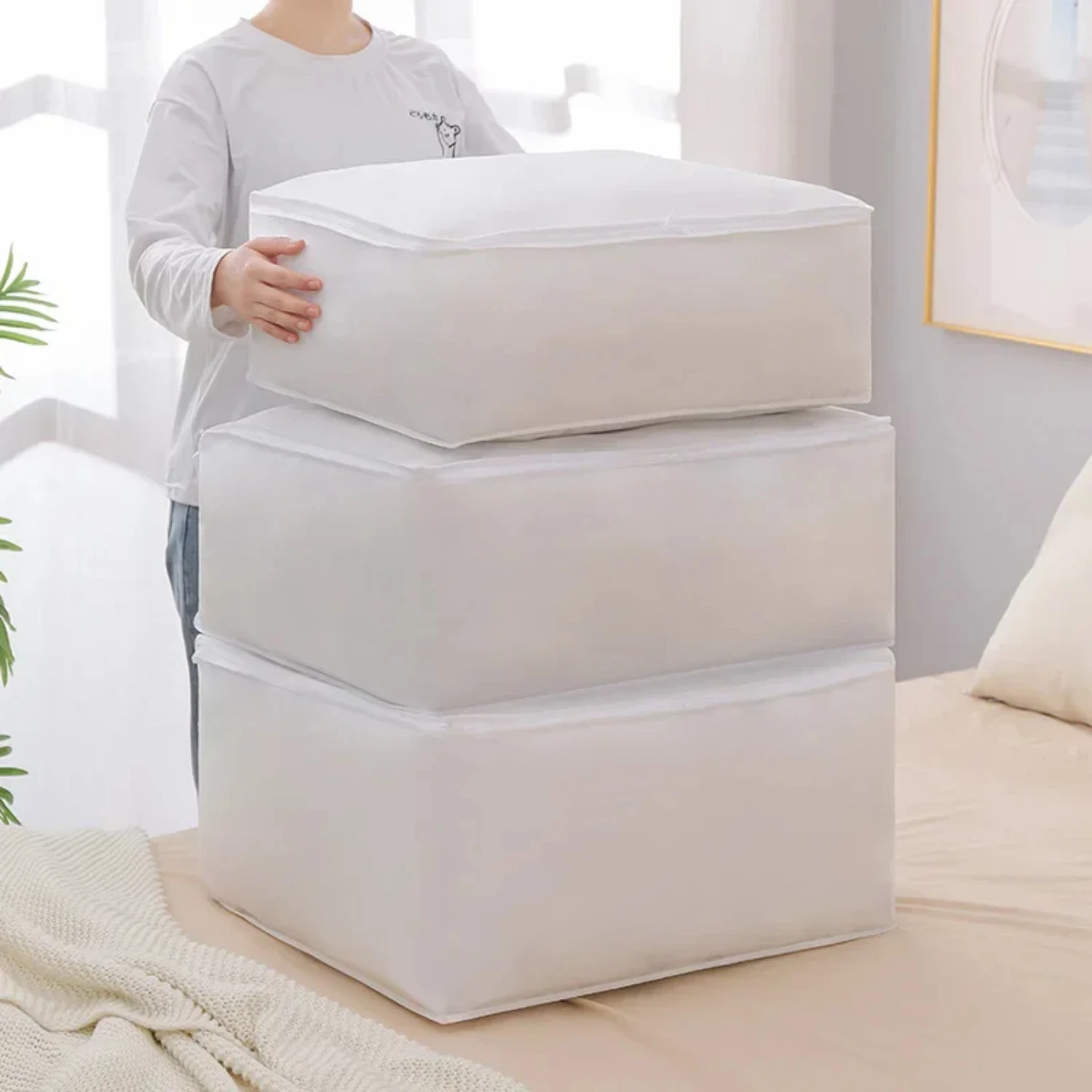 Clothing Quilt Clothes   Big Capacity Blanket Sorting Bags Dustproof Closet Under-Bed  Moisture Proof Organizer Packing cubes