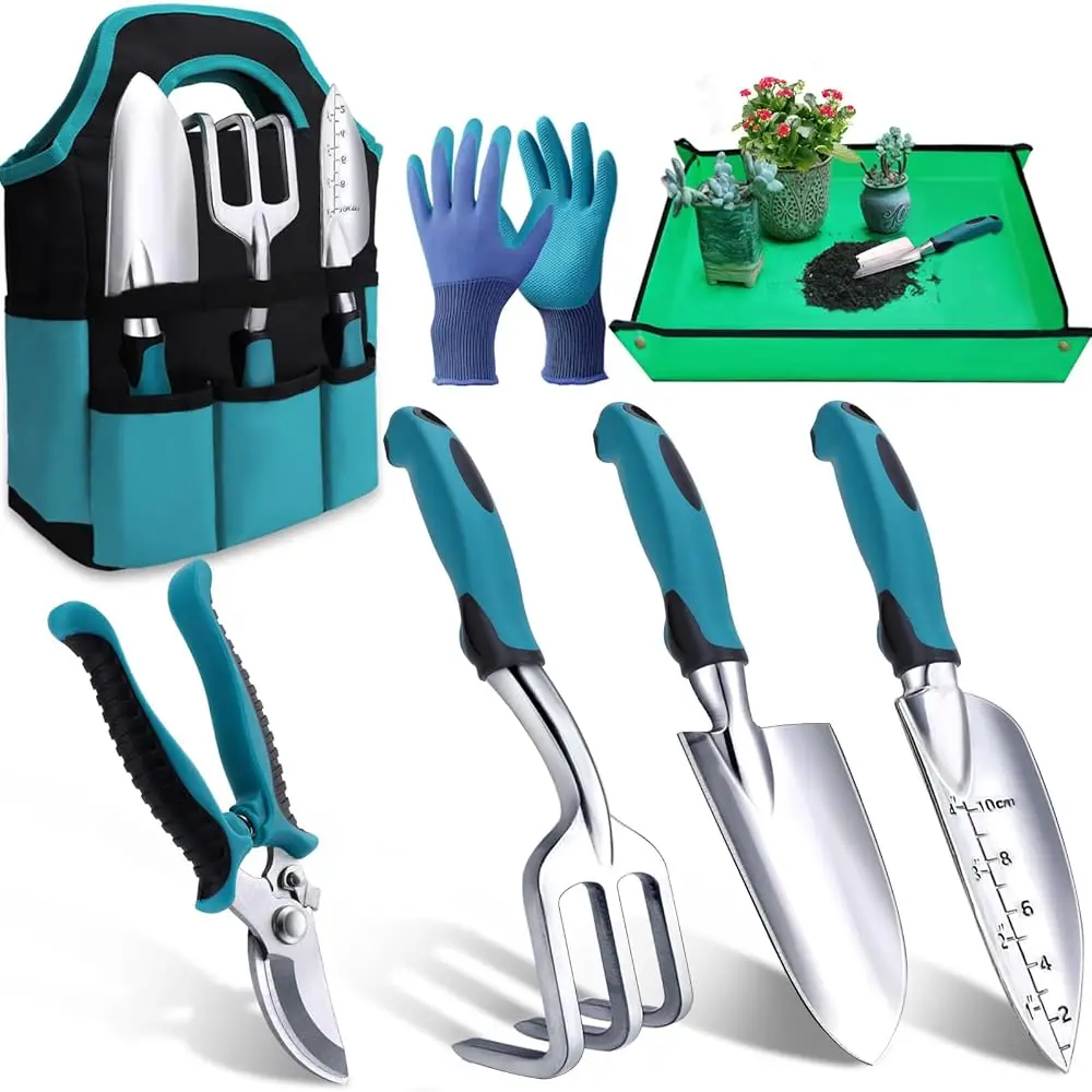 

Garden Tools 7-Piece, Gardening Hand Tools, Gardening Tools Set With Rust-Proof,Stainl Steel, Aluminum Alloy Material,
