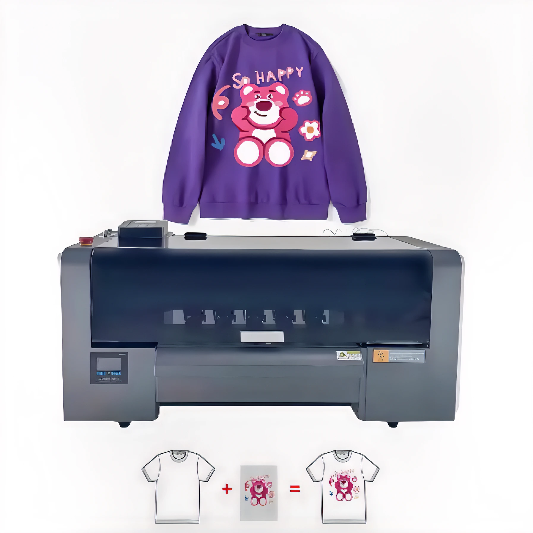 Hot Sale DTF Printer A2 A3 With Dual I3200 Xp600 Head  Touch Screen T Shirt Label Heat Transfer Photo Digital Dtf Printer Shaker